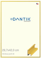 DANTIK frame 29,7 × 42, ALU profile 6030 veneer coloured yellow citrus plexi clear - Photo Frame