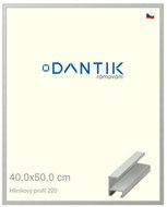 DANTIK frame 40 × 50, ALU profile 6220 Silver matt plexi clear - Photo Frame