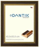 DANTIK frame 40 × 50, REVERSE black and gold plastic plexi clear - Photo Frame