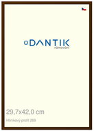 DANTIK frame 29,7 × 42, ALU profile 7269 Brown umber polished plexi clear - Photo Frame
