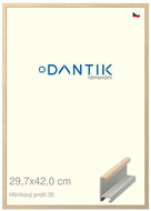 DANTIK frame 29,7 × 42, ALU profile 6035 Oak veneer raw plexi clear - Photo Frame