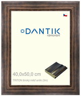 DANTIK frame 40 × 50, TRITON wide copper antique plexi clear - Photo Frame