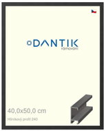 DANTIK frame 40 × 50, ALU profile 6240 Black matt plexi clear - Photo Frame