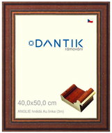 DANTIK frame 40 × 50, ENGLAND brown Au line plexi clear - Photo Frame