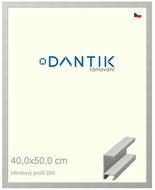 DANTIK frame 40 × 50, ALU profile 6240 Silver matt plexi clear - Photo Frame