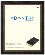 DANTIK frame 40 × 50, CARRARA brown-black plexi clear - Photo Frame
