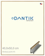 DANTIK frame 40 × 50, ALU profile 7273 Oak veneer plexi clear - Photo Frame