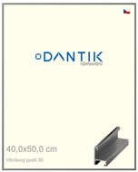 DANTIK frame 40 × 50, ALU profile 6030 Steel plexi clear - Photo Frame