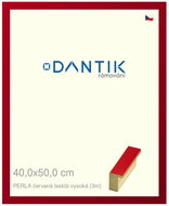 DANTIK frame 40 × 50, PERLA red glossy high plexi clear - Photo Frame
