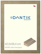 DANTIK frame 42 × 59,4, ANDRÉ large champagne plexi clear - Photo Frame