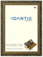 DANTIK frame 42 × 59,4, Claico 2 gold walnut plexi clear - Photo Frame
