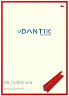 DANTIK frame 29,7 × 42, ALU profile 7001 Red Ferrari glossy plexi clear - Photo Frame