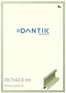 DANTIK frame 29,7 × 42, ALU profile 6035 veneer coloured green pastel plexi clear - Photo Frame