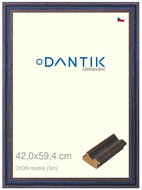 DANTIK frame 42 × 59,4, LYON blue plexi clear - Photo Frame