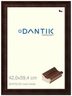 DANTIK frame 42 × 59,4, CHESTNUT small brown plexi clear - Photo Frame