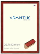 DANTIK frame 29,7 × 42, INCLINATA colouri red plexi clear - Photo Frame
