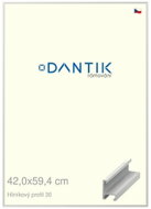 DANTIK frame 42 × 59,4, ALU profile 6030 White matt plexi clear - Photo Frame