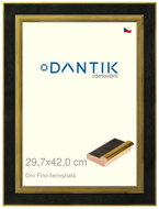 DANTIK frame 29,7 × 42, Oro Fino black and gold plexi clear - Photo Frame