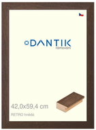 DANTIK frame 42 × 59,4, RETRO brown plexi clear - Photo Frame