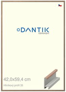 DANTIK frame 42 × 59,4, ALU profile 6035 Walnut veneer raw plexi clear - Photo Frame