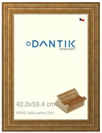 DANTIK frame 42 × 59,4, HRAD gold patina plexi clear - Photo Frame