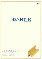 DANTIK frame 42 × 59,4, ALU profile 6030 Veneer coloured yellow citrus plexi clear - Photo Frame