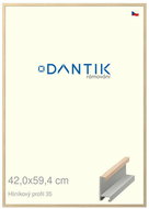 DANTIK frame 42 × 59,4, ALU profile 6035 Oak veneer raw plexi clear - Photo Frame