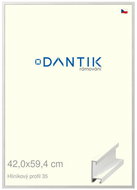 DANTIK frame 42 × 59,4, ALU profile 6035 white veneer plexi clear - Photo Frame