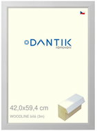 DANTIK frame 42 × 59,4, WOODLINE white plexi clear - Photo Frame