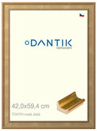 DANTIK frame 42 × 59,4, TOOTH small gold plexi clear - Photo Frame