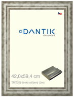 DANTIK frame 42 × 59,4, TRITON wide silver plexi clear - Photo Frame