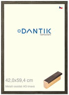 DANTIK frame 42 × 59,4, Metalli oidati AG dark plexi clear - Photo Frame