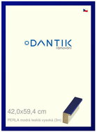 DANTIK frame 42 × 59,4, PERLA blue glossy high plexi clear - Photo Frame