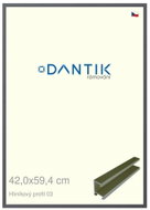 DANTIK frame 42 × 59,4, ALU profile 7003 Platinum matt plexi clear - Photo Frame