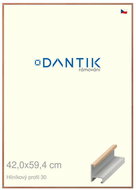 DANTIK frame 42 × 59,4, ALU profile 6030 Oak veneer lacquer matt plexi clear - Photo Frame