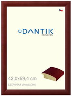 DANTIK frame 42 × 59,4, LEDVINKA burgundy plexi clear - Photo Frame
