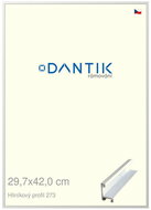 DANTIK frame 29,7 × 42, ALU profile 7273 White matt plexi clear - Photo Frame