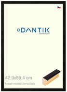 DANTIK frame 42 × 59,4, Metalli oidati black and gold plexi clear - Photo Frame