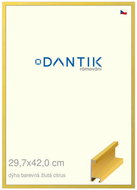 DANTIK frame 29,7 × 42, ALU profile 6035 Veneer coloured yellow citrus plexi clear - Photo Frame