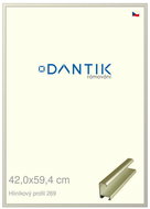 DANTIK frame 42 × 59,4, ALU profile 7269 gold matt plexi clear - Photo Frame