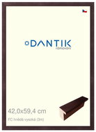 DANTIK frame 42 × 59,4, FC brown high plexi clear - Photo Frame