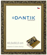 DANTIK frame 40 × 50, Claico 2 gold walnut glass clear - Photo Frame