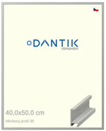 DANTIK frame 40 × 50, ALU profile 6035 veneer coloured grey glass clear - Photo Frame