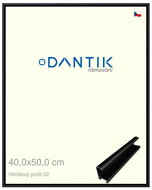 DANTIK frame 40 × 50, ALU profile 7002 Black matt glass clear - Photo Frame