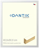 DANTIK frame 40 × 50, PERLA white glossy high glass clear - Photo Frame