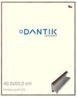 DANTIK frame 40 × 50, ALU profile 7273 Wenge veneer glass clear - Photo Frame