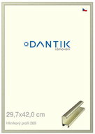 DANTIK frame 29,7 × 42, ALU profile 7269 Grey Pyrite polished plexi clear - Photo Frame