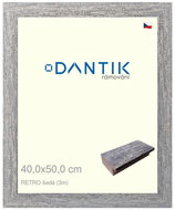 DANTIK frame 40 × 50, RETRO grey glass clear - Photo Frame