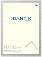 DANTIK frame 29,7 × 42, SARTORI bone. white. l. m plexi clear - Photo Frame