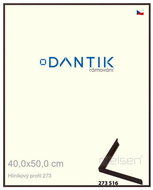 DANTIK frame 40 × 50, ALU profile 7273 Wenge veneer dark glass clear - Photo Frame